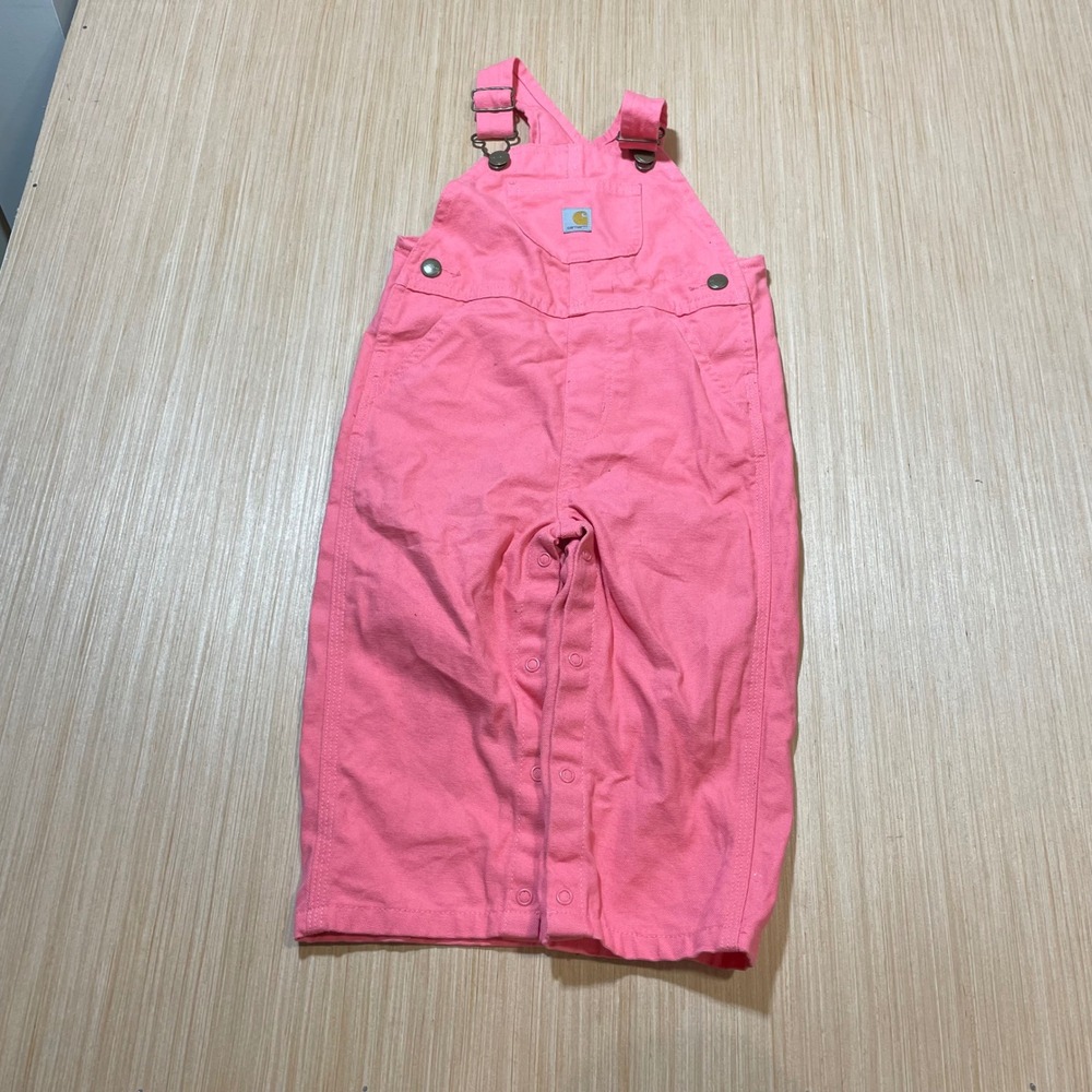 Carhartt Overalls Kids 18M Pink Canvas Bibs OX9712-G